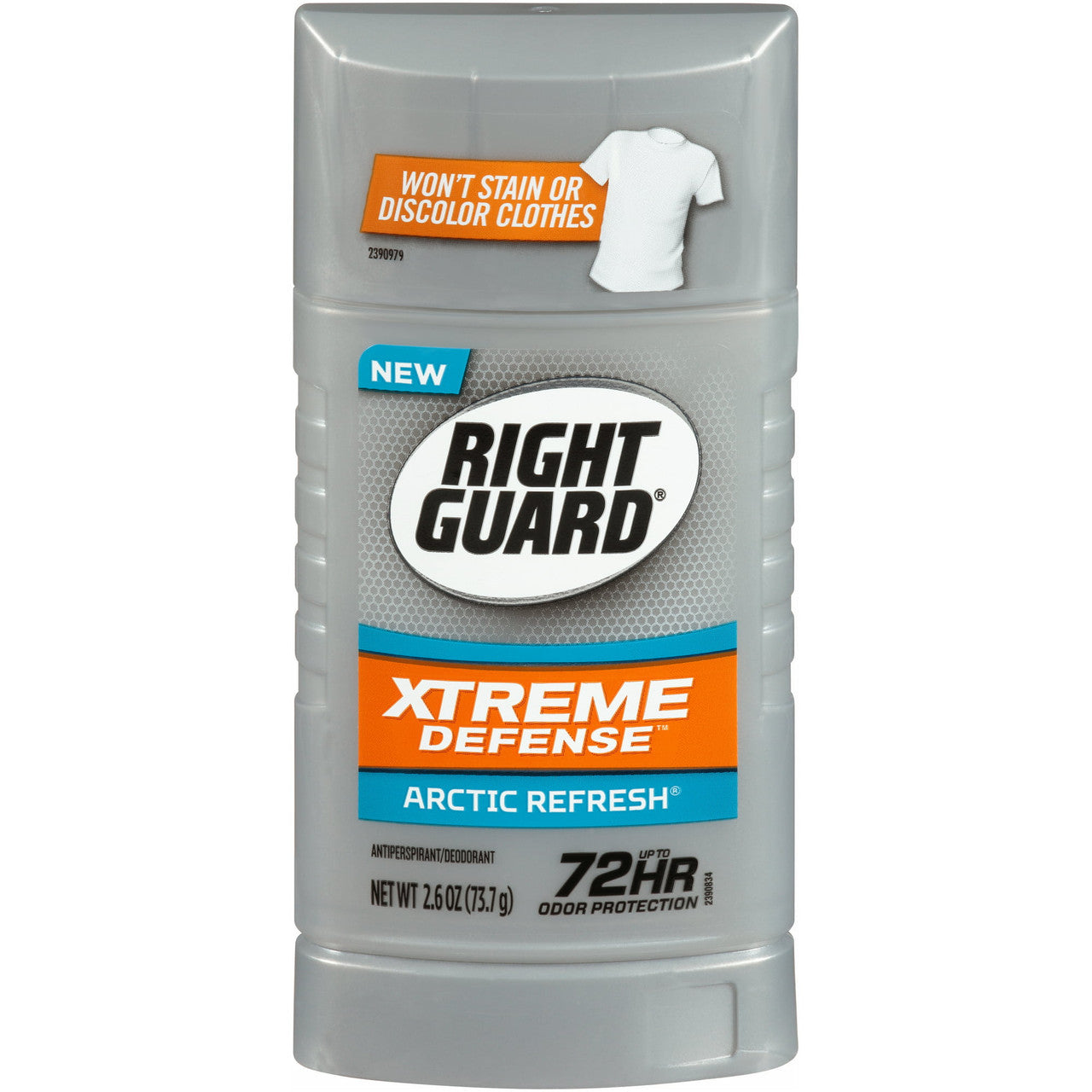 Right Guard Xtreme Antiperspirant and Deodorant Invisible Solid Arctic Refresh, 2.6 Oz
